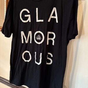 Paparazzi black Glamorous T-shirt